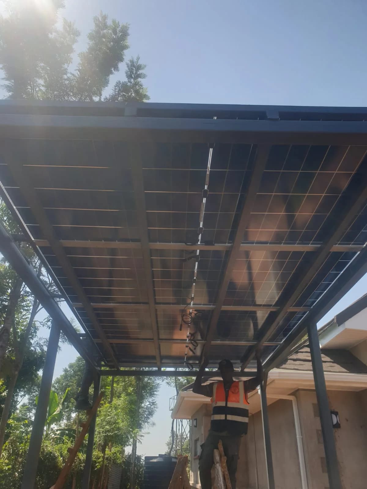 Residential Carport Panel Installation