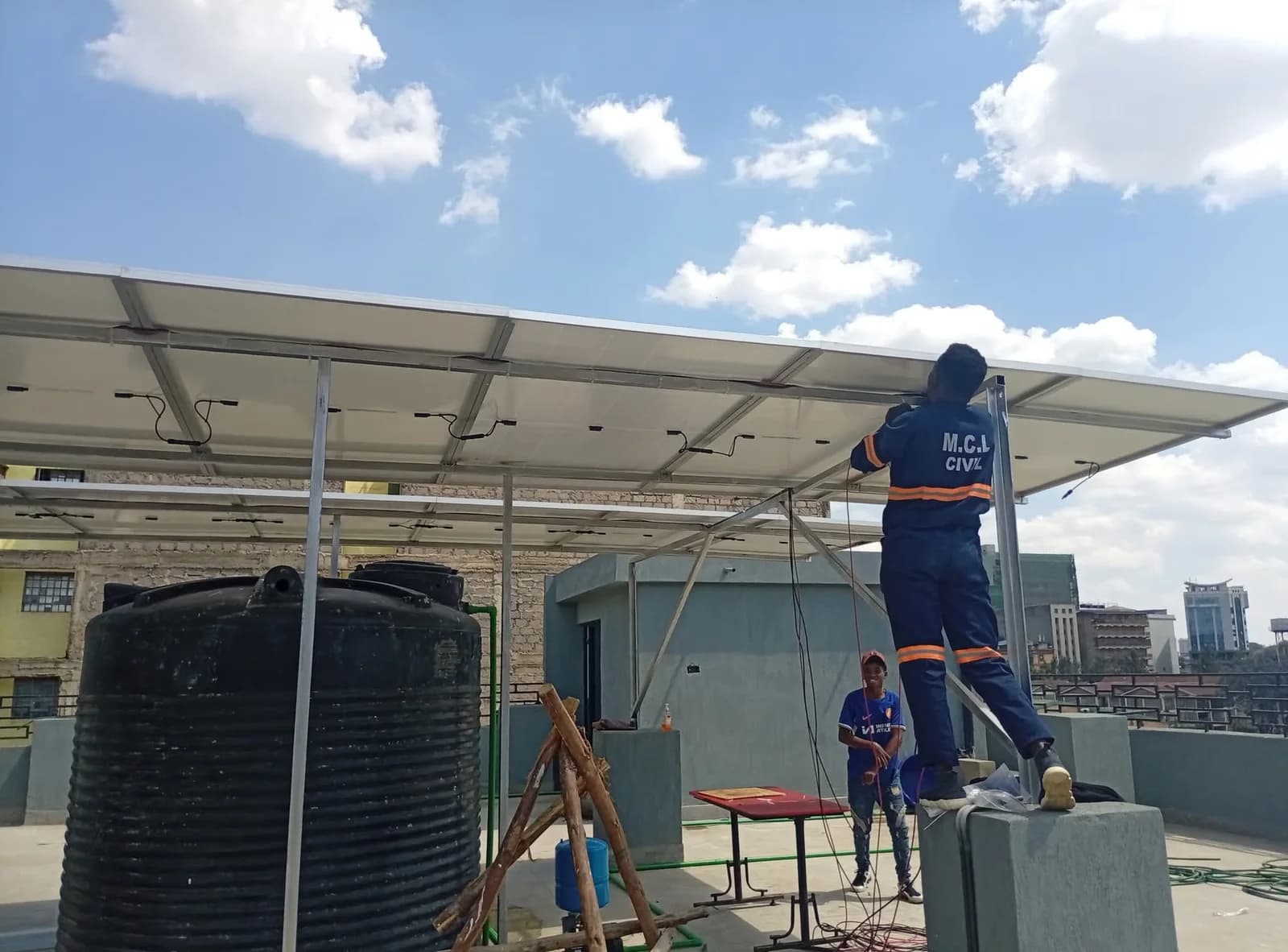 Completed commercial rooftop solar installation by RURERA Solar